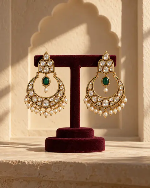 Crescent Courtyard Earrings front styling preview