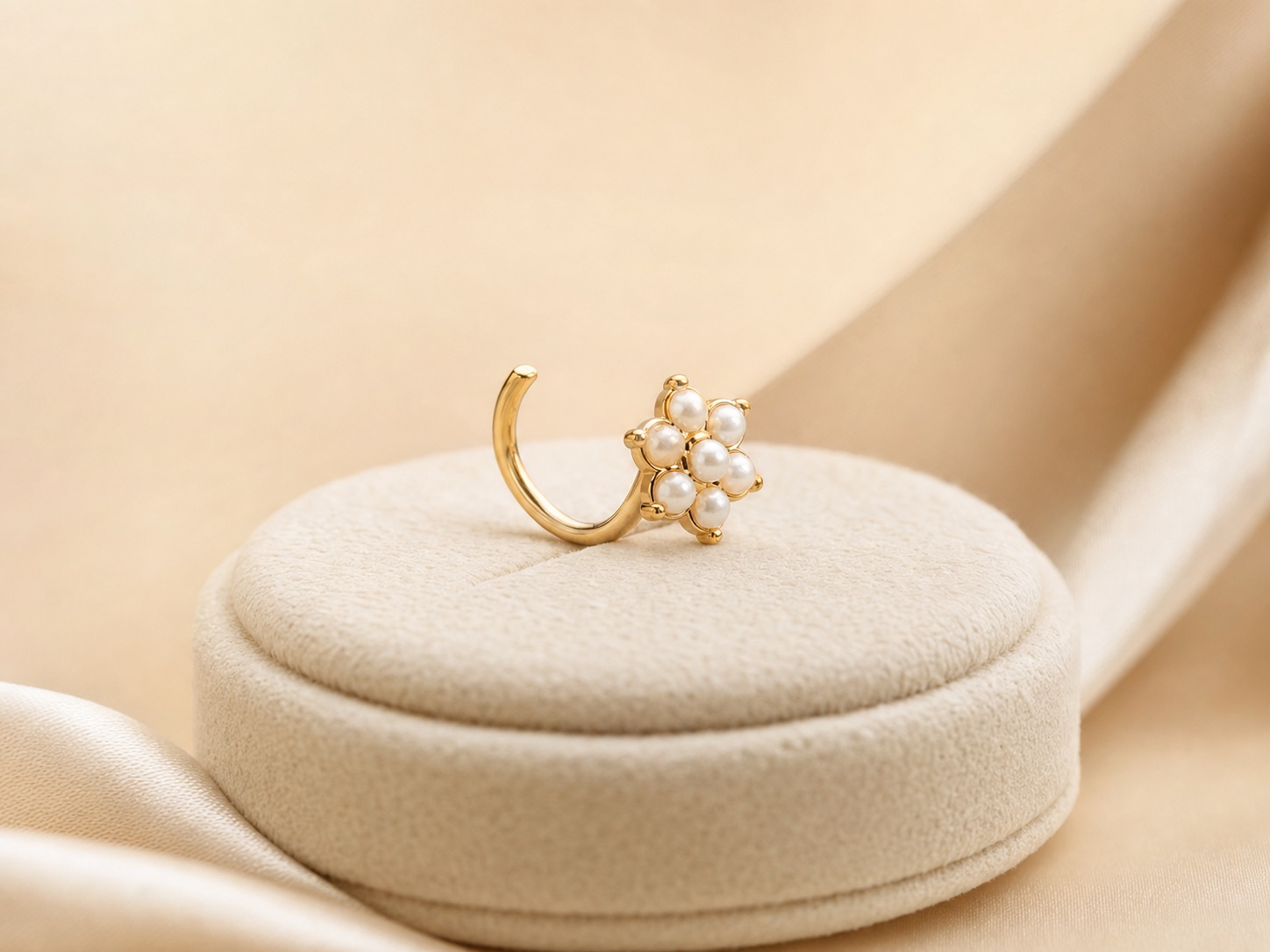 Pearl Petal Nose Ring